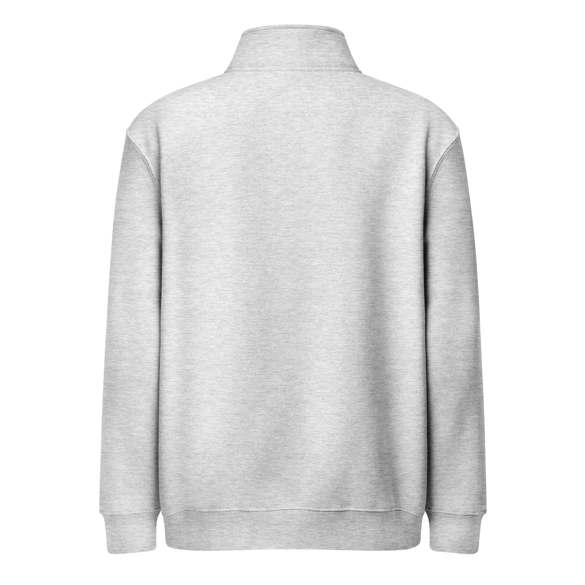 Quarter Zip — Heather Grey back
